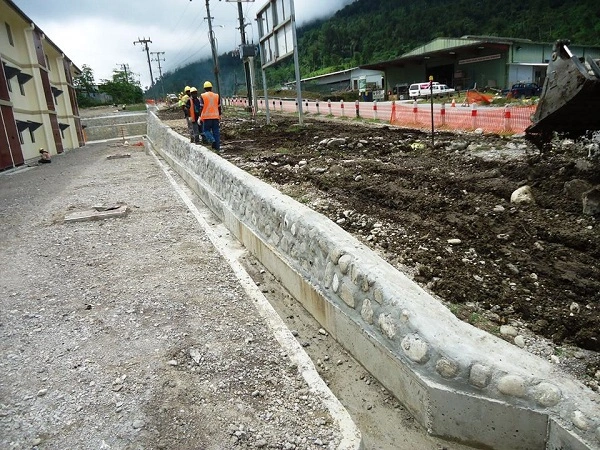 Civil engineering works including road construction and infrastructure development